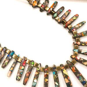 Dragon Teeth Statement Necklace Contemporary NWT